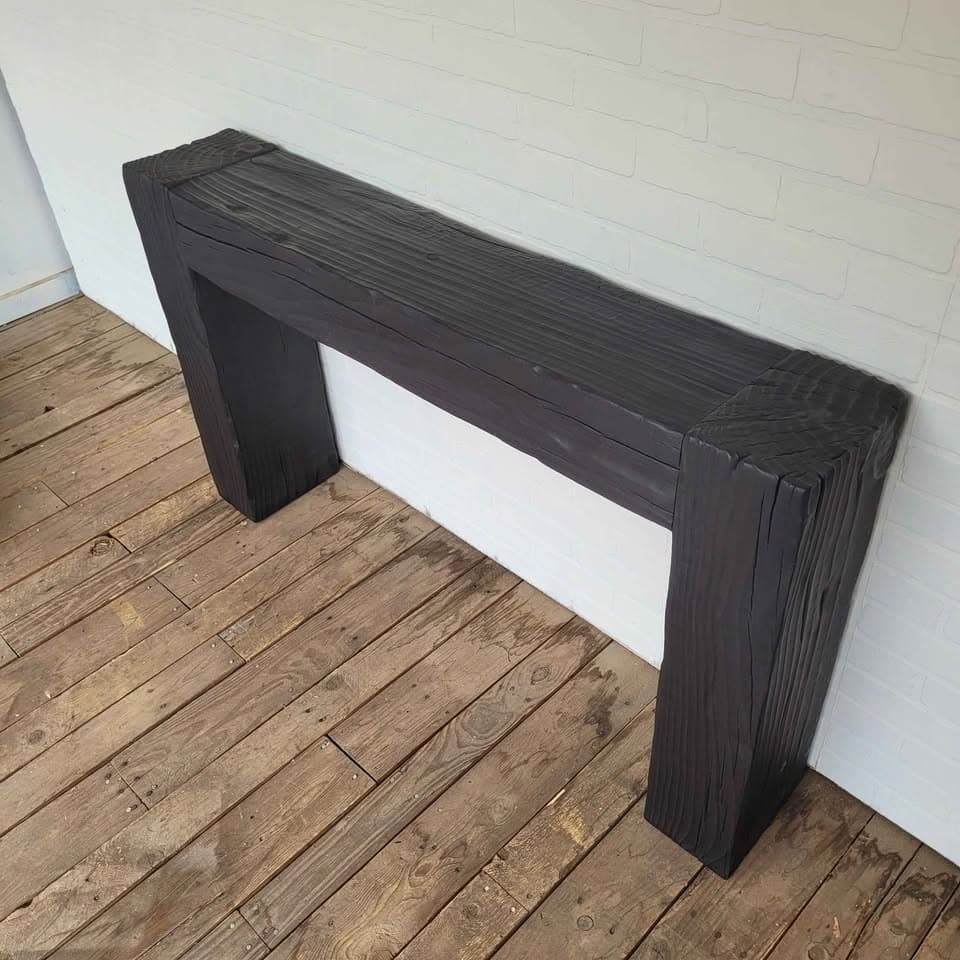 53" Shou Sugi Ban Reclaimed Beam Console Table thumbnail 2