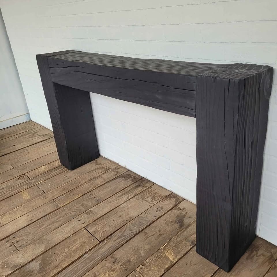 53" Shou Sugi Ban Reclaimed Beam Console Table thumbnail 3