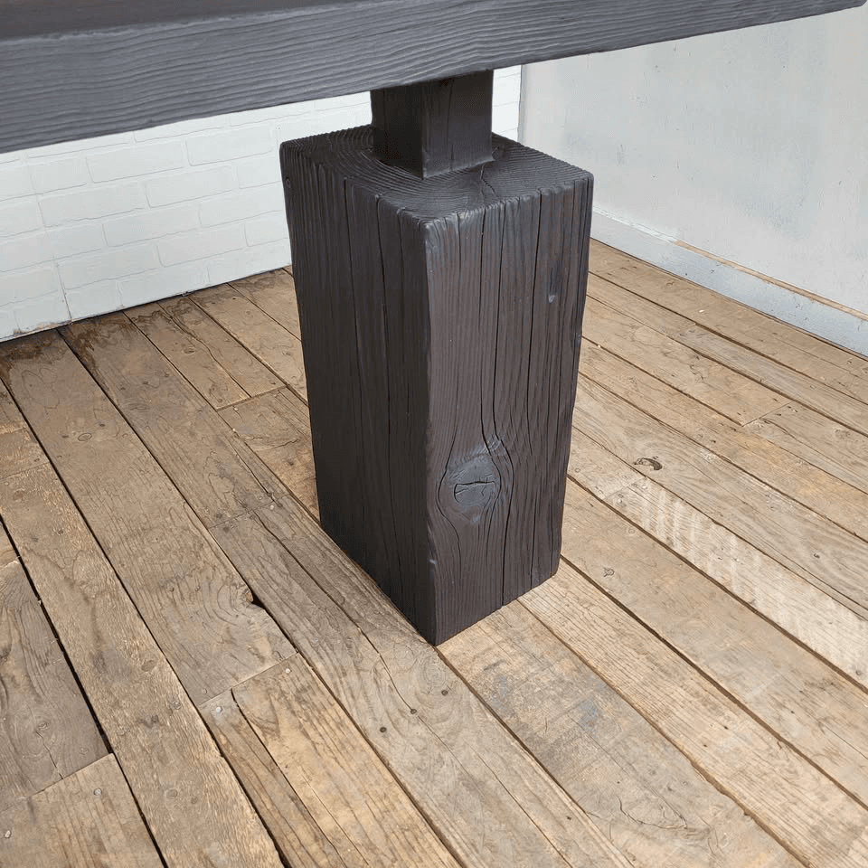 104" Shou Sugi Ban Reclaimed Wood Sofa or Console Table thumbnail 3